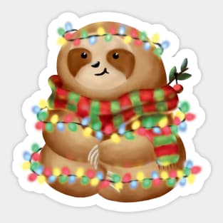 Christmas sloth Sticker